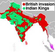 British occupied vs Indian Kings