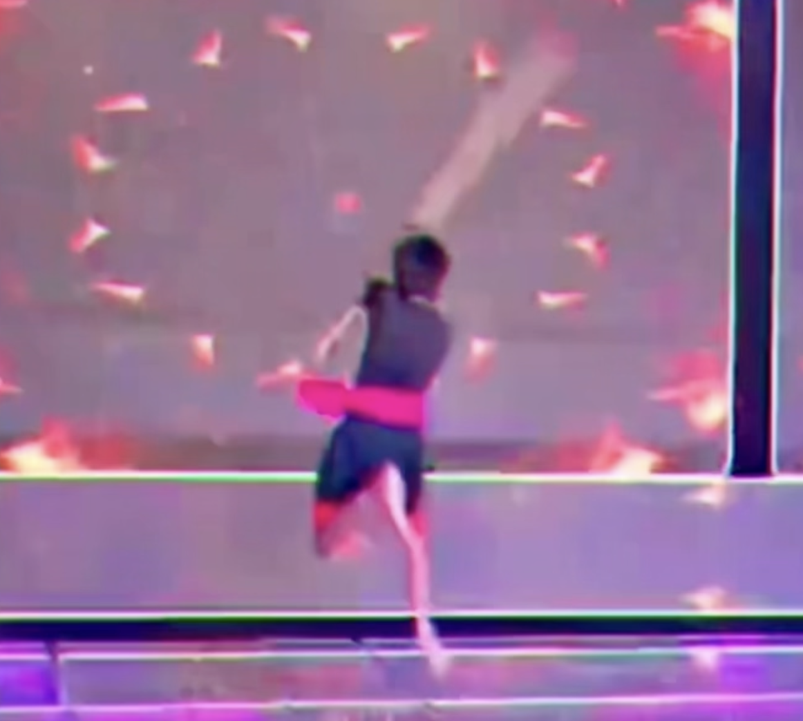 Veer Yodha student performing on a competition stage