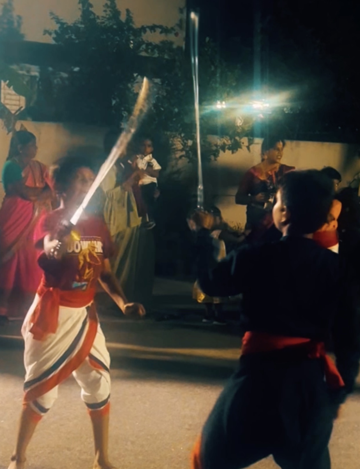 Sword sparring at RamNavmi