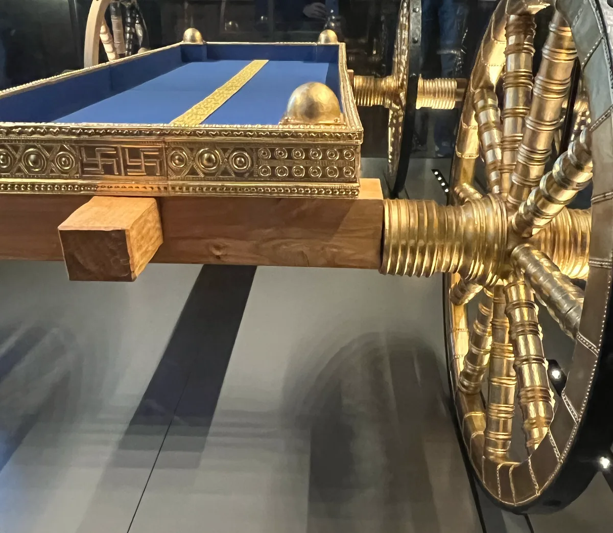 Ceremonial wagon from the Býčí Skála cave in Moravia — Celt Vansh, 5th century BC showing Swastika, currently kept in Austria Museum.