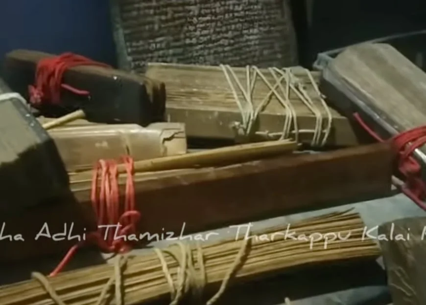Pandulipi of Tamil sutra granthas on Marma, Silambam and more, kept by the generations of Shri Vengatraman Asan. pc: Shiva Asan